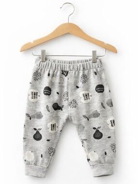 10/$15 Tag Gray Fruit Print Casual Joggers